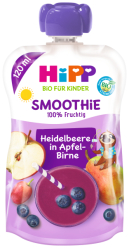 Příkrm ovocný BIO Smoothie jablko-hruška-borůvky 100g Hipp