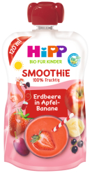 Příkrm ovocný HIPP BIO Smoothie jablko, banán, červené ovoce 120ml Hipp
