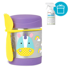 SKIP HOP Zoo Termoska na jídlo se lžičko/vidličkou Jednorožec 325 ml, 12 m+ + AQUAINT 500 ml