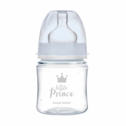 CANPOL BABIES Láhev se širokým hrdlem Royal Baby 120 ml modrá