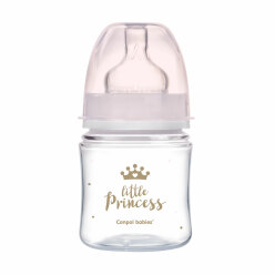 CANPOL BABIES Lahev se širokým hrdlem Royal Baby 120 ml růžová