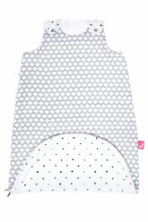 MOTHERHOOD Vak na spaní mušelínových 2v1 Zip a Round Grey Classics 3-18 m 0,5 tog