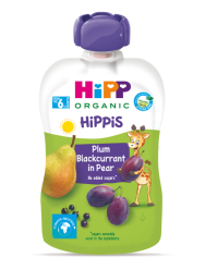 HiPP BIO 100% ovoce Hruška-Černý rybíz-Švestka 100 g, od 6. měsíce