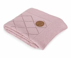 CEBA Deka pletená v dárkovém balení 90 x 90 rýžový vzor růžová