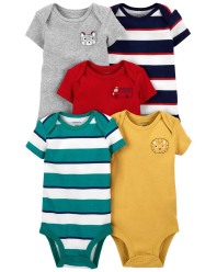 CARTER'S Body krátký rukáv Stripe chlapec LBB 5ks NB