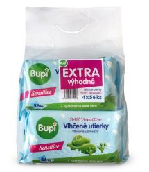 BUPI Baby Vlhčené utěrky Sensitive 4 pack 4x56 ks - Economy pack