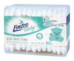 LINTEO BABY Papírové vatové tyčinky box (65 ks)