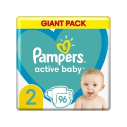 PAMPERS Active Baby 2 (4-8 kg) 96 ks - jednorázové pleny