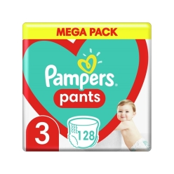 PAMPERS Pants 3 (6-11 kg) 128 ks Midi Mega box - plenkové kalhotky