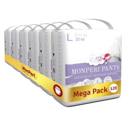MONPERI Plenkové kalhotky Pants L 8-14 kg Mega Pack