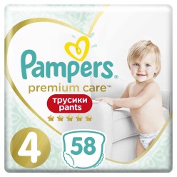 PAMPERS Premium Care Pants Velikost 4, 58 ks