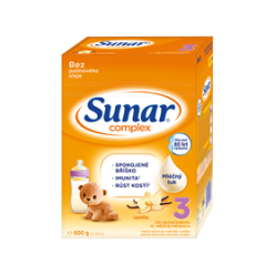 SUNAR Complex 3 vanilka batolecí mléko (+ mnoství x600 g)