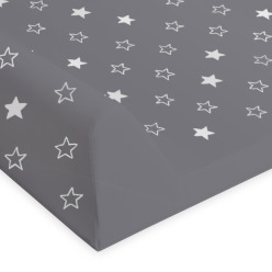 CEBA Podložka přebalovací 2-hranná s pevnou deskou (50x80) Comfort Hvězdy tmavě šedá