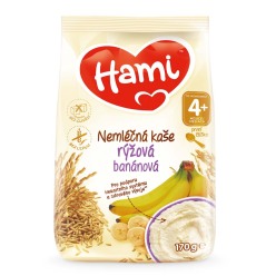 HAMI Kaše nemléčná rýžová banánová 170 g, 4m+