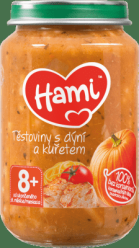 HAMI Těstoviny s dýní a kuřecím masem (200 g) - maso-zeleninový příkrm