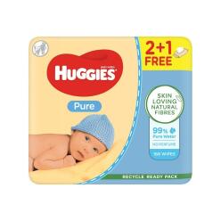 HUGGIES Vlhčené ubrousky Pure Triplo 56x3 ks