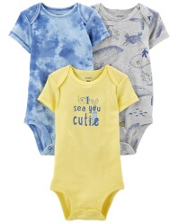 CARTER'S Body krátký rukáv Blue Ocean chlapec 3ks 24m