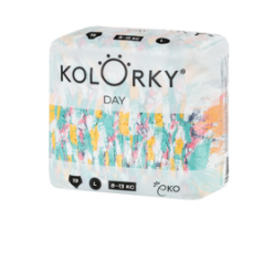 KOLORKY DAY Pleny jednorázové eko, štětec L (8-13 kg) 19 ks