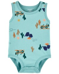 CARTER'S Body bez rukávů Blue Jeep kluk 24m