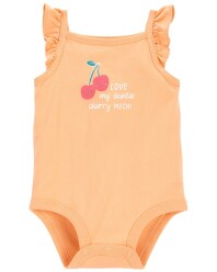 CARTER'S Body na ramínka Orange Cherry holka 24m