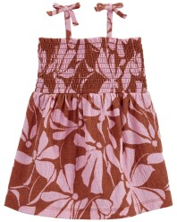 CARTER'S Šaty Brown Floral holka 9m