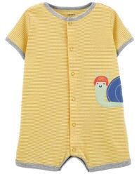 CARTER'S Overal letní krátký rukáv Yellow Snail chlapec NB/vel. 56