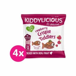 4x KIDDYLICIOUS Rybičky křupavé malinové