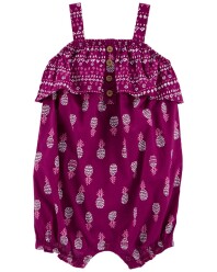 CARTER'S Overal letní Purple Pineapple holka 12m