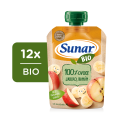 12x SUNAR BIO kapsička Jablko, banán 100 g