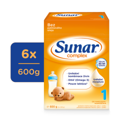 Mléko kojenecké Sunar Complex 1 600 g 6x
