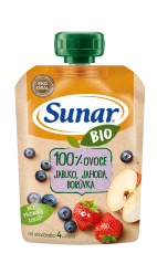 SUNAR BIO kapsička Jablko, jahoda, borůvka 100 g