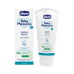 CHICCO Krém vyživující Baby Moments 85% přírodních složek 100 ml, 0m+