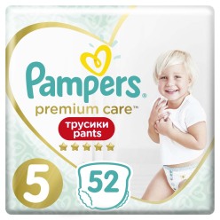 PAMPERS Premium Care Pants Kalhotky plenkové jednorázové 5 (12-17 kg) 52 ks