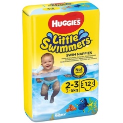 HUGGIES Little Swimmers Pleny do vody jednorázové 2-3 (3-8 kg) 12 ks