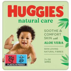 HUGGIES Vlhčené ubrousky Natural Triplo 56x3 ks