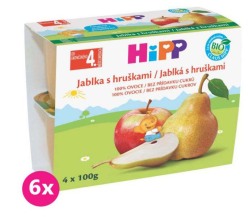 6x HiPP BIO jablkový s hruškami (4x100 g) - ovocný příkrm