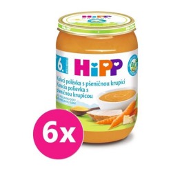6x HiPP BIO Kuřecí polévka s pšeničnou krupicí (190 g)