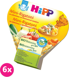 6x HiPP BIO Mini Rigatoni se zeleninou ve smetanové omáčce (250 g)