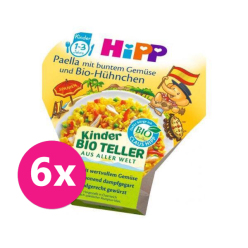 6x HiPP BIO Paella se zeleninou a kuřecím masem od ukončeného 1. roku, 250 g