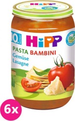 6x HiPP BIO PASTA BAMBINI Zeleninové lasagne, 220 g - zeleninový příkrm