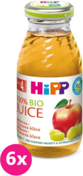6x HiPP BIO Šťáva jablečno - hroznová (200 ml)