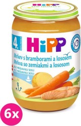 6x HiPP Mrkev s bramborami a lososem (190 g)