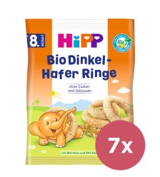 7x HiPP BIO Špaldovo-ovesná kolečka od 8. měsíce, 30 g