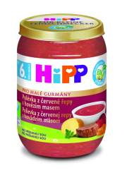 HiPP BIO Polévka z červené řepy s hovězím masem od 6. měsíce, 190 g