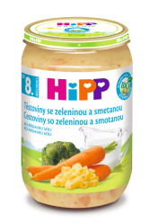 HiPP BIO Těstoviny se zeleninou a smetanou od 8. měsíce, 220 g