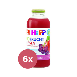 6x HiPP BIO Jablko a červené hrozny + železo od 6. měsíce, 500 ml