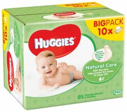 10x HUGGIES® Single Natural Care Ubrousky vlhčené 56 ks