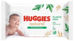 HUGGIES® Natural Pure Water Ubrousky vlhčené 48 ks