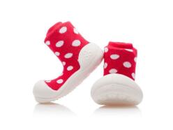 ATTIPAS Botičky Polka Dot AD06 Red L vel.21,5, 116-125 mm