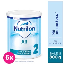 6x NUTRILON 2 AR speciální pokračovací mléko 800 g, 6+